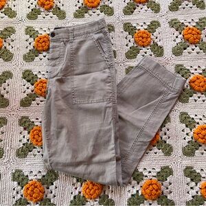 Khaki J. Crew workwear style straight leg pants, size 6